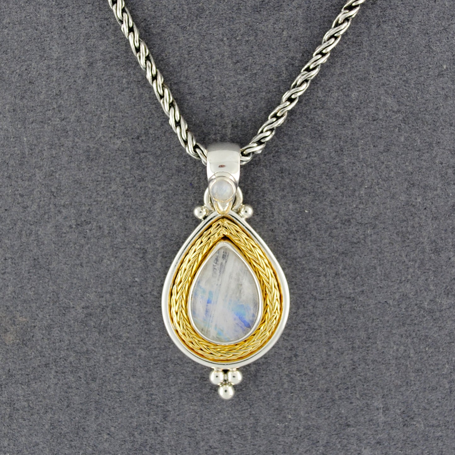 Abbey Moonstone Mixed Metals Necklace