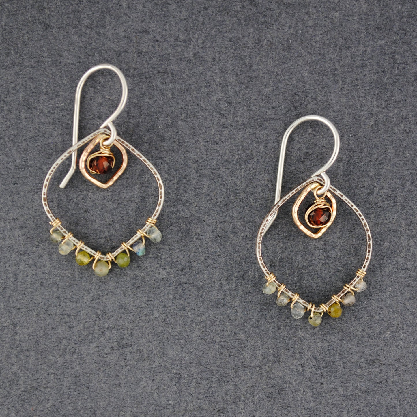 Garnet Vine Earrings