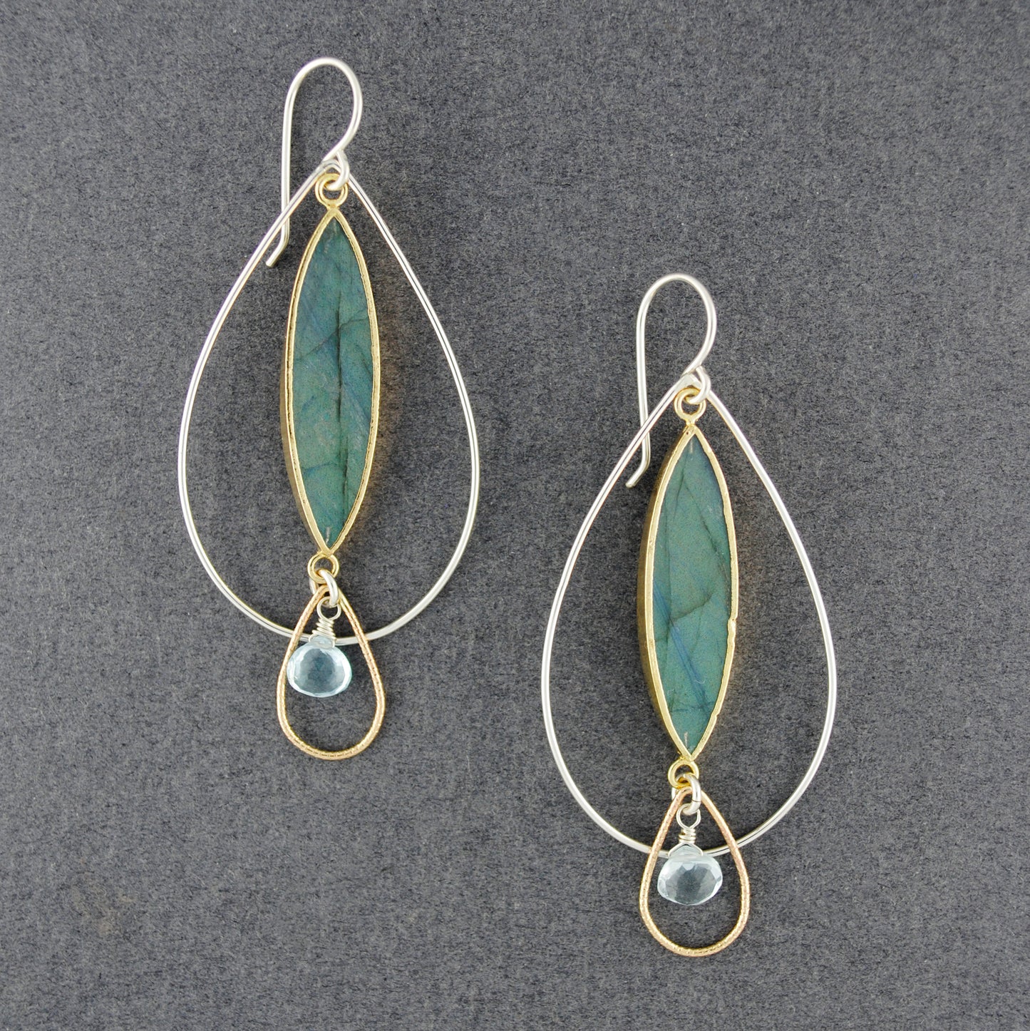 Labradorite Water Lily Earrings