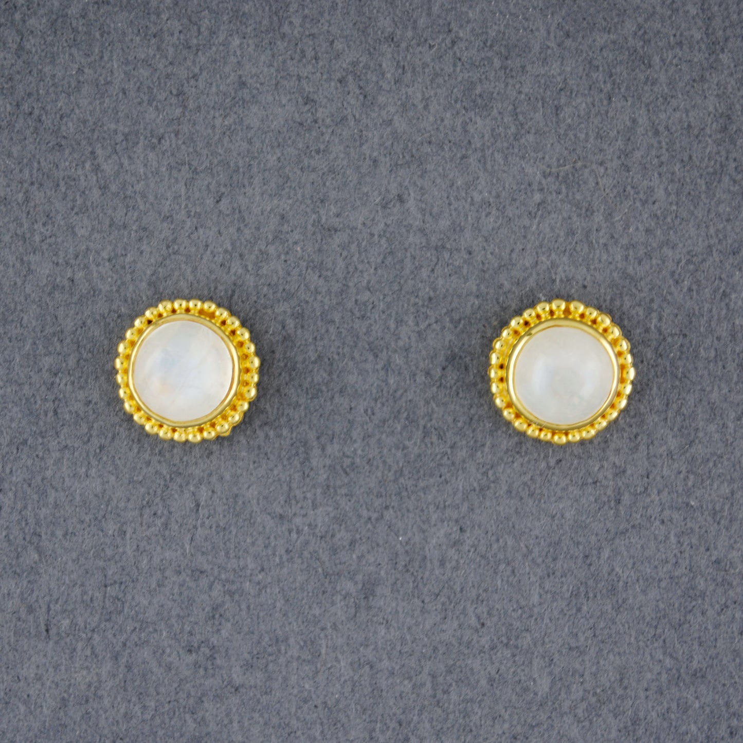 Jupiter Gold Moonstone Stud Earrings