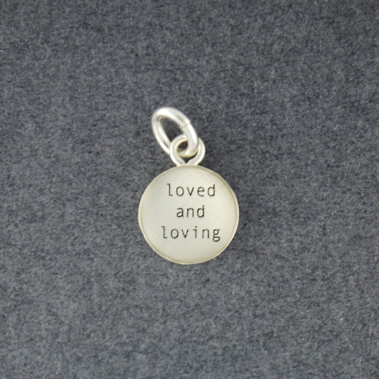 Sterling Silver Loved and Loving Pendant