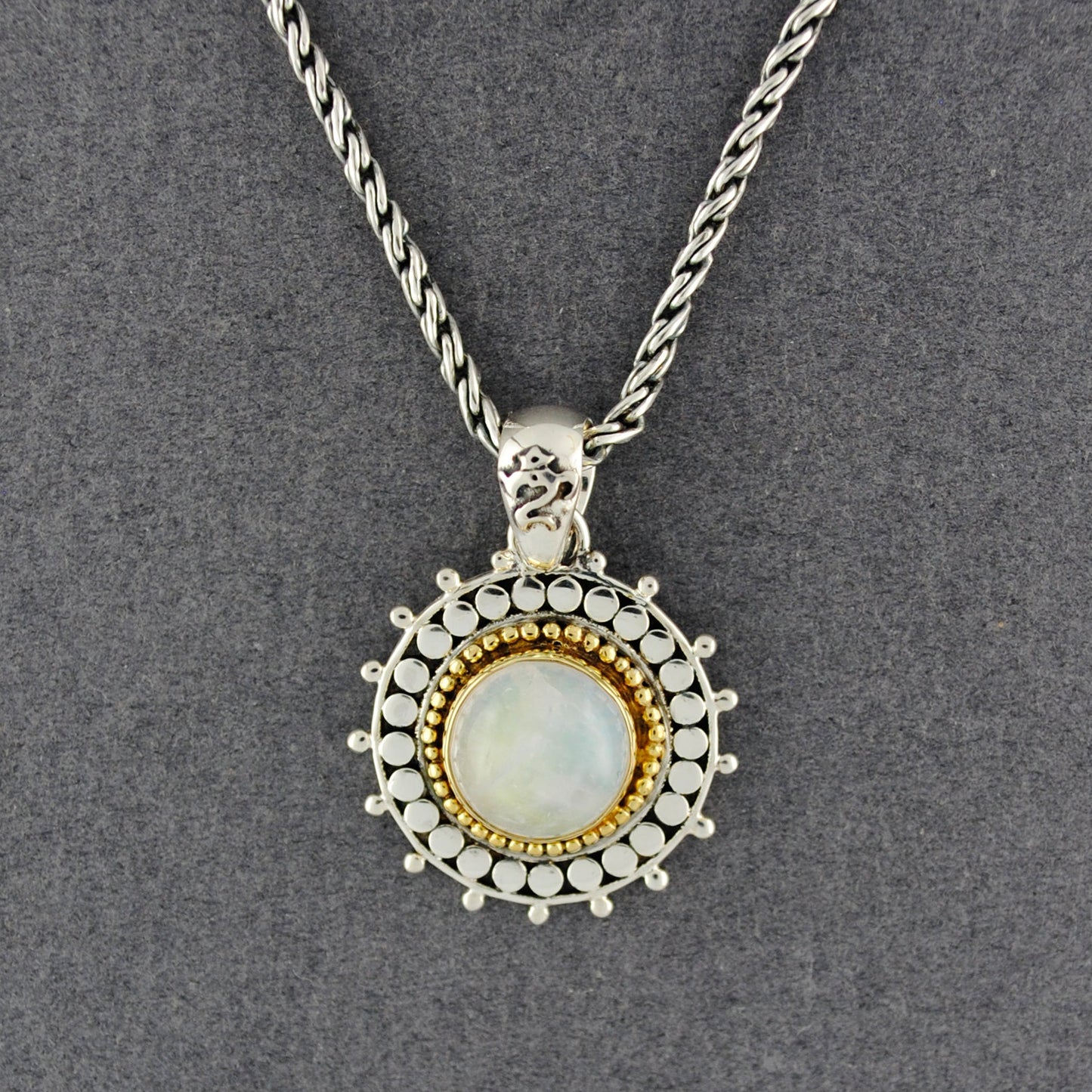 Mithra Moonstone Mixed Metals Necklace