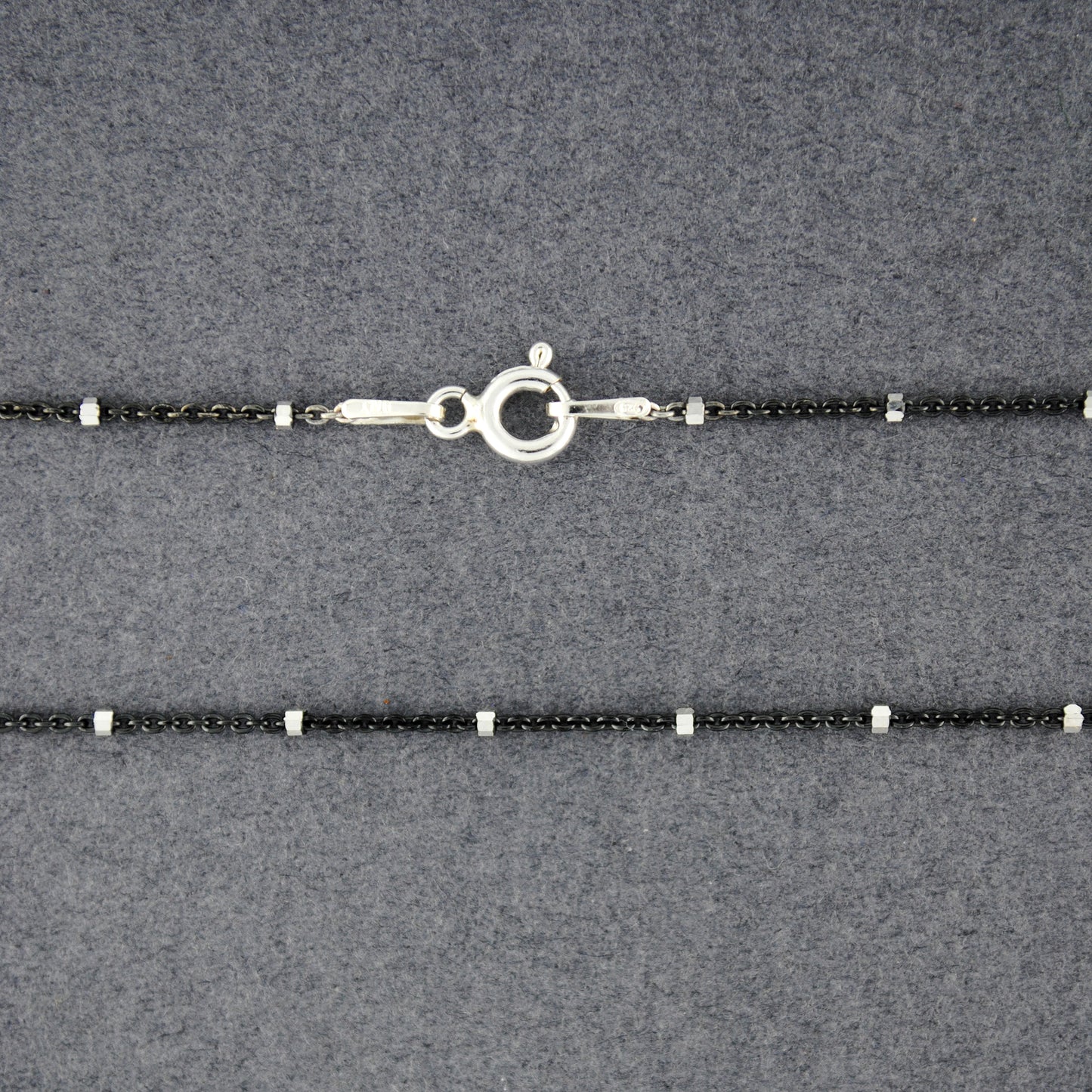 Sterling Silver Oxidized Bead Chain