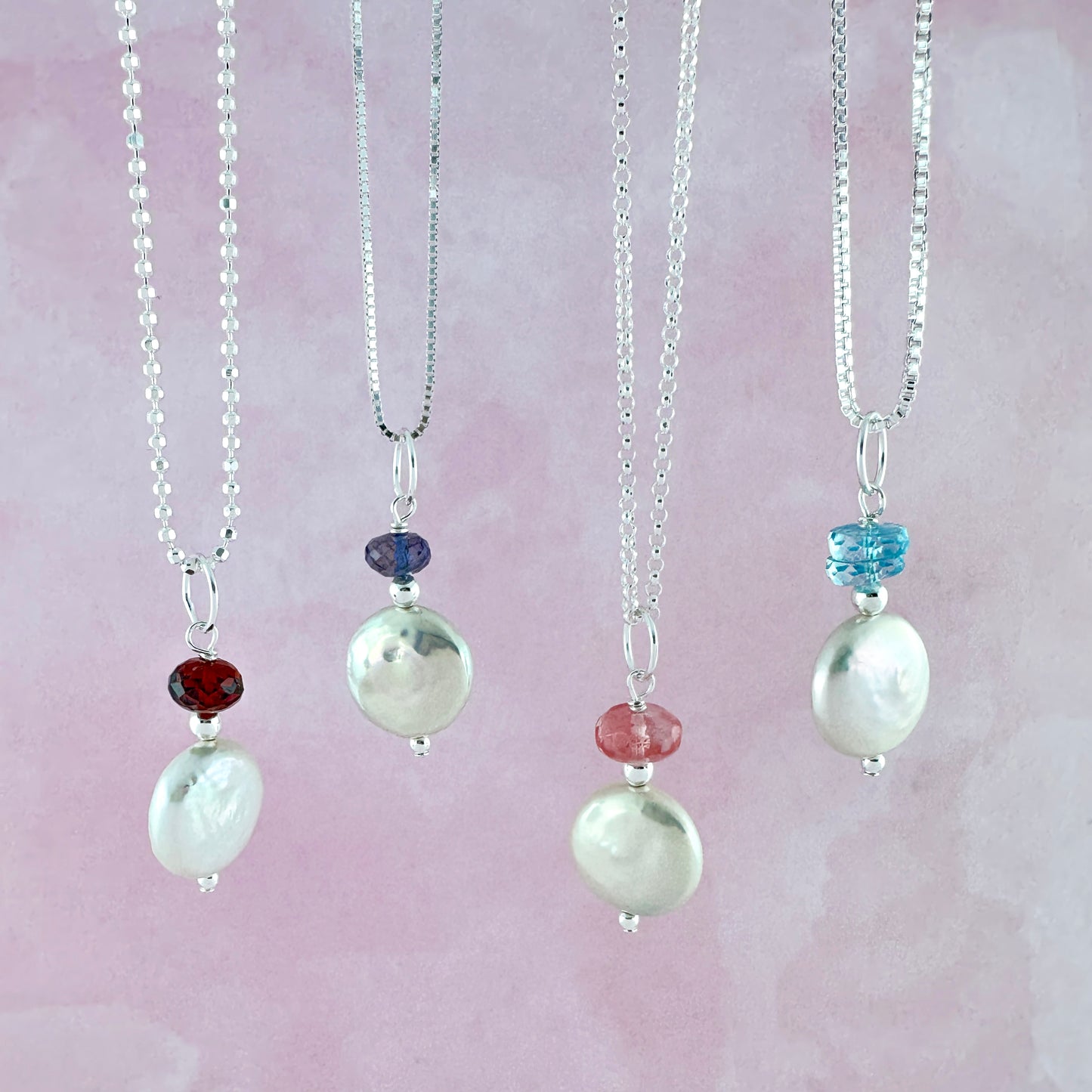 "Pearls of Love" Cherry Quartz Pendant