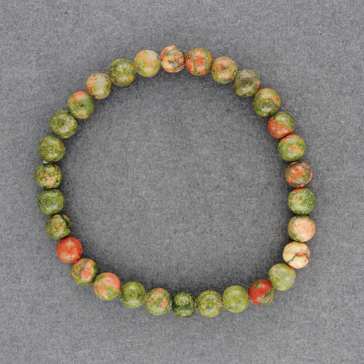 Unakite Beaded Bracelet