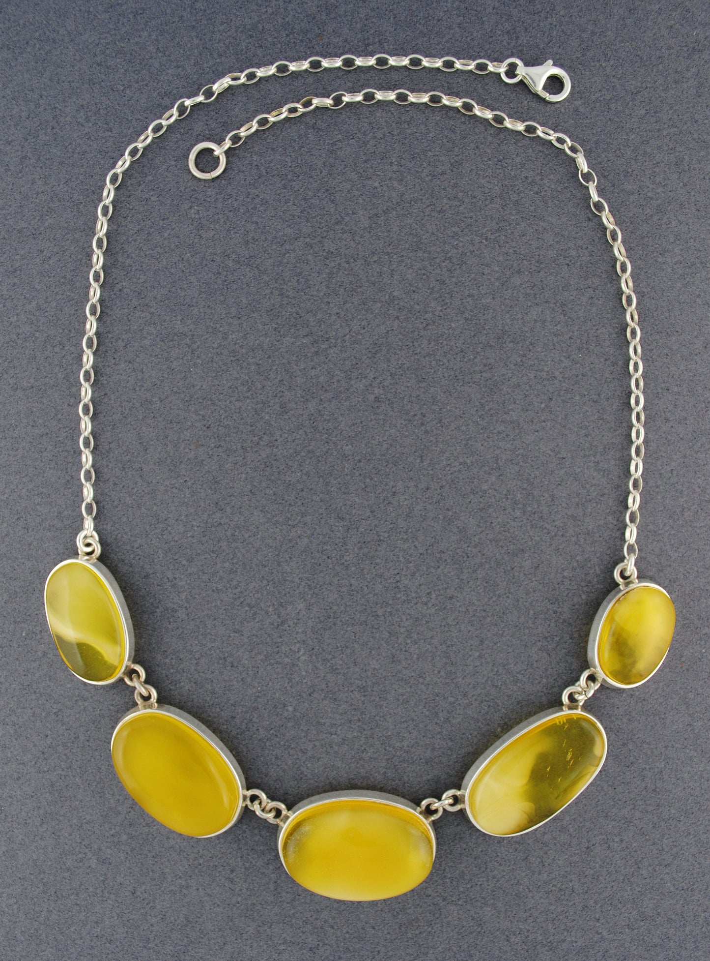 Butterscotch Amber 5 Stone Necklace