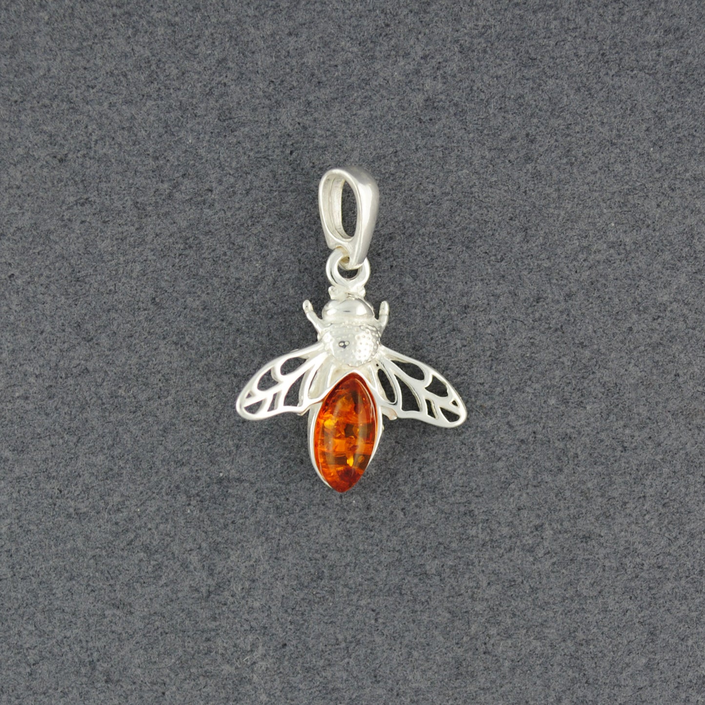 Amber Small Bee Pendant