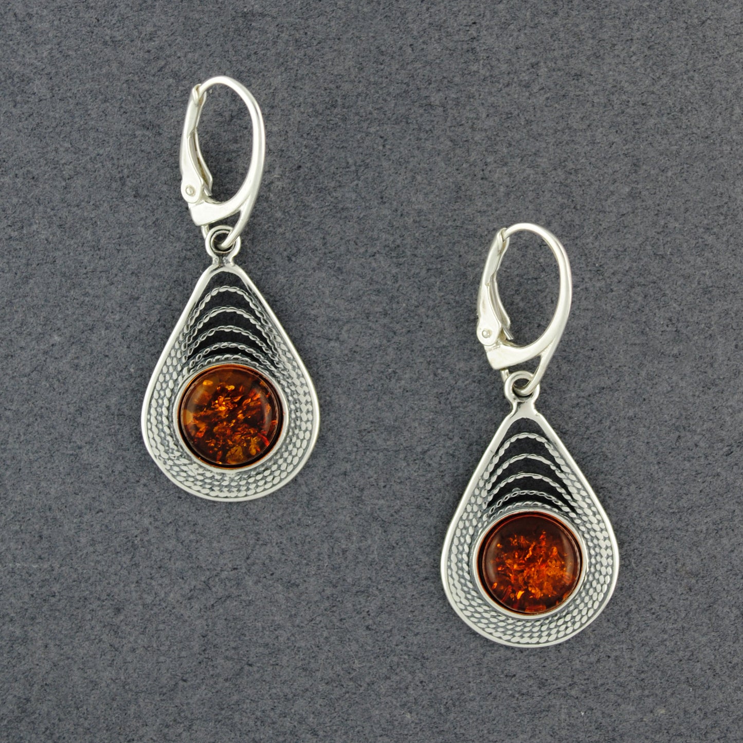 Amber Rope Teardrop Earrings