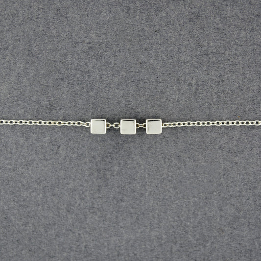 Sterling Silver Blocks Bracelet