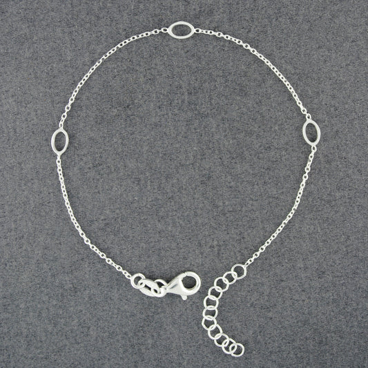 Sterling Silver Tiny Ovals Bracelet