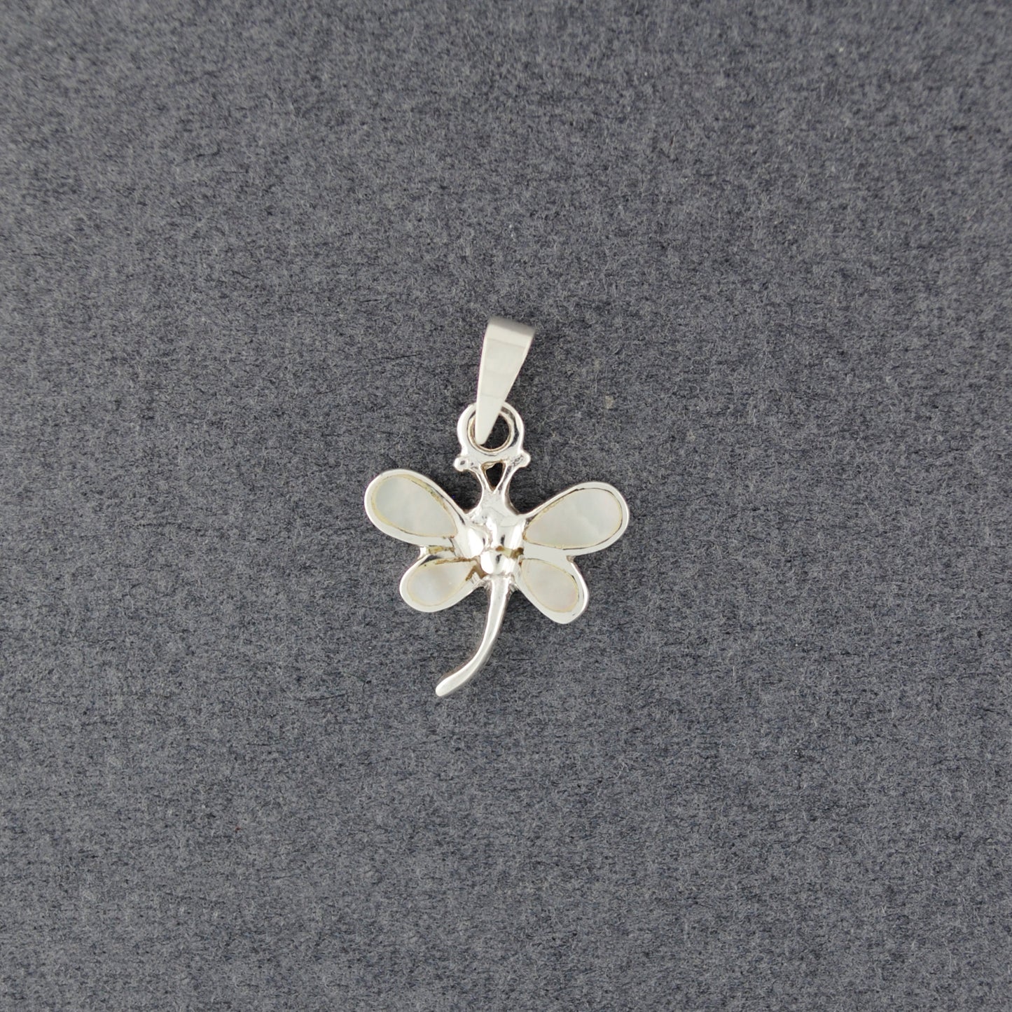 Sterling Silver Mini Mother of Pearl Dragonfly Pendant