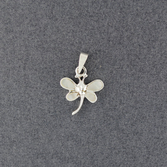 Sterling Silver Mini Mother of Pearl Dragonfly Pendant