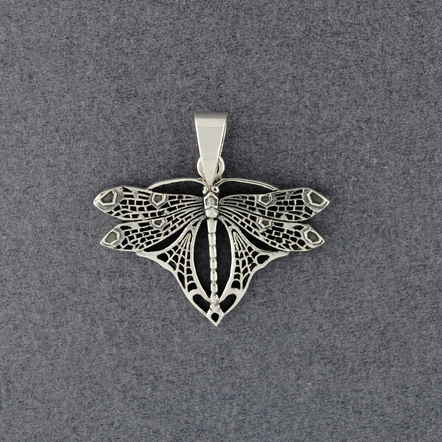 Sterling Silver Dragonfly Exoskeleton Pendant