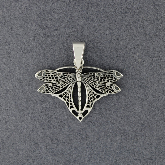 Sterling Silver Dragonfly Exoskeleton Pendant