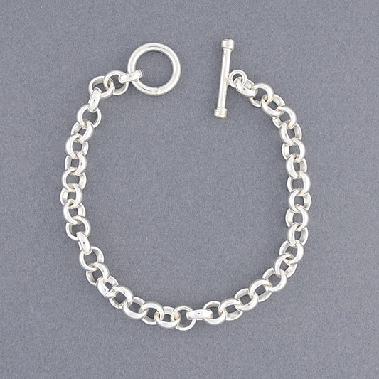 Sterling Silver Circle Link Bracelet