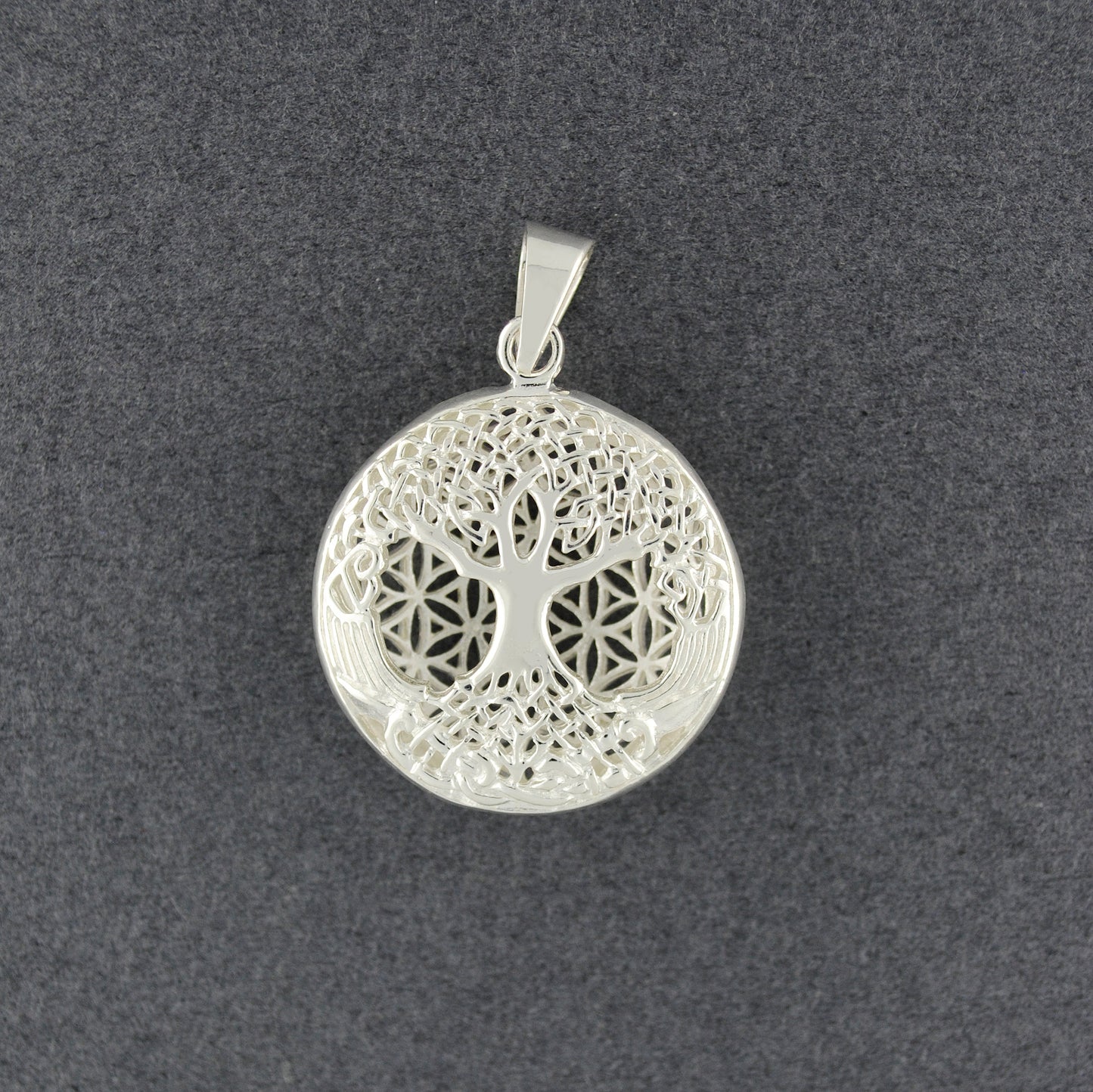Sterling Silver Reversable Tree/Flower of Life Pendant
