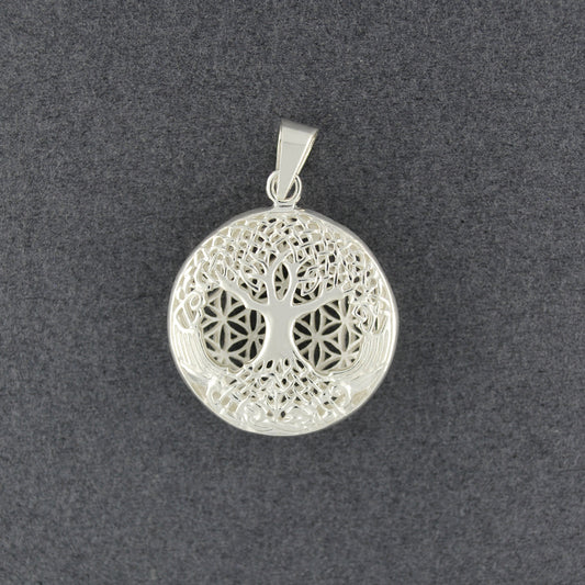 Sterling Silver Reversable Tree/Flower of Life Pendant
