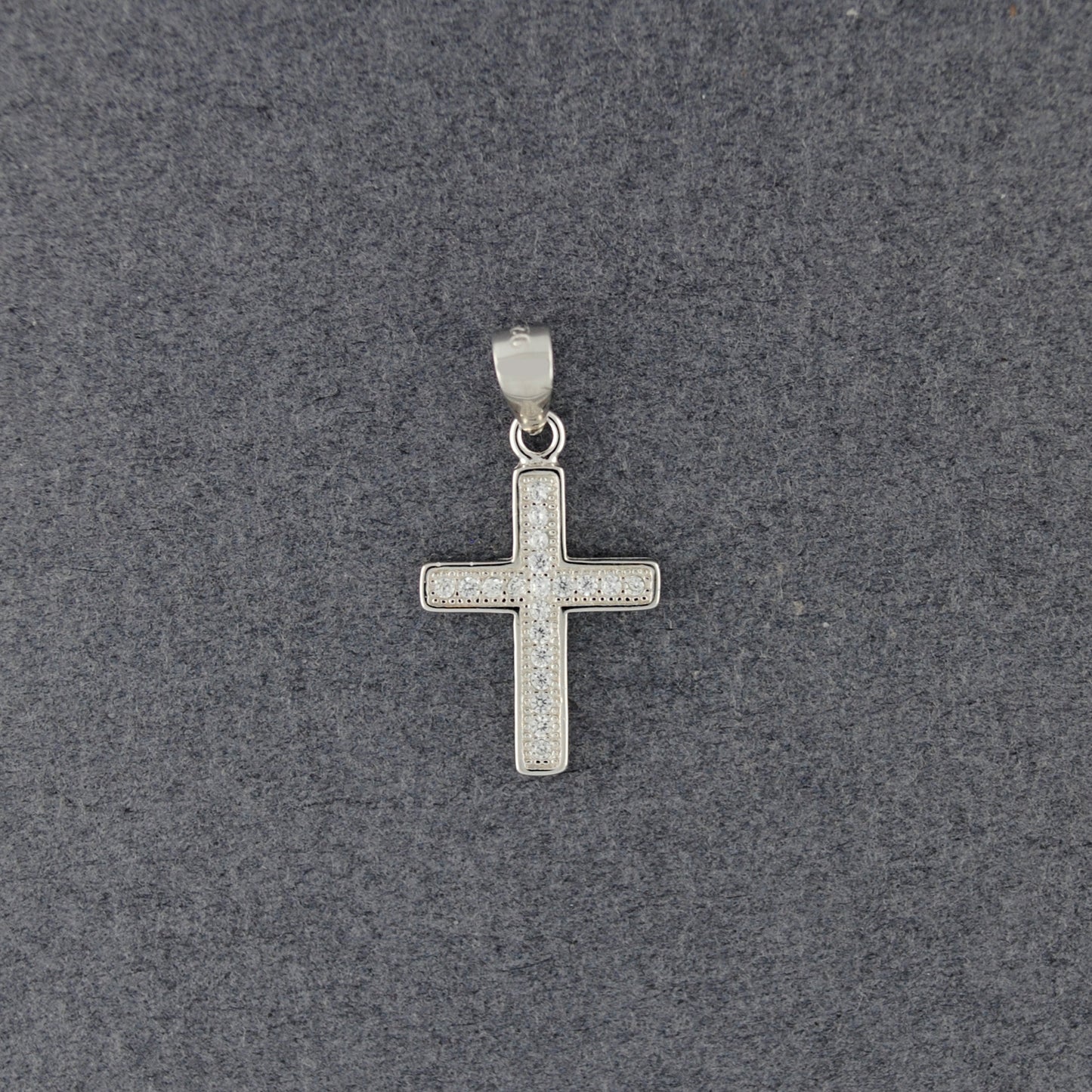 Sterling Silver CZ Cross Pendant