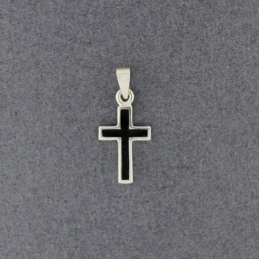 Sterling Silver Enamel Cross Pendant