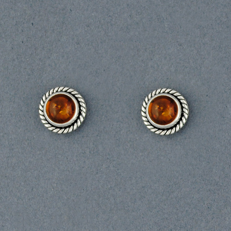 Sun Amber Stud Earrings