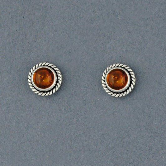 Sun Amber Stud Earrings