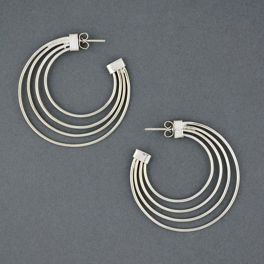 Sterling Silver Multi-Strand Hoop