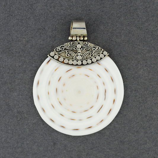 Cone Shell Swirls and Dots Pendant