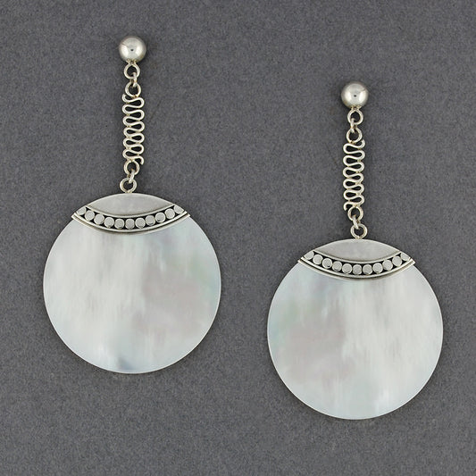 Mother of Pearl Post Dangle Earrings