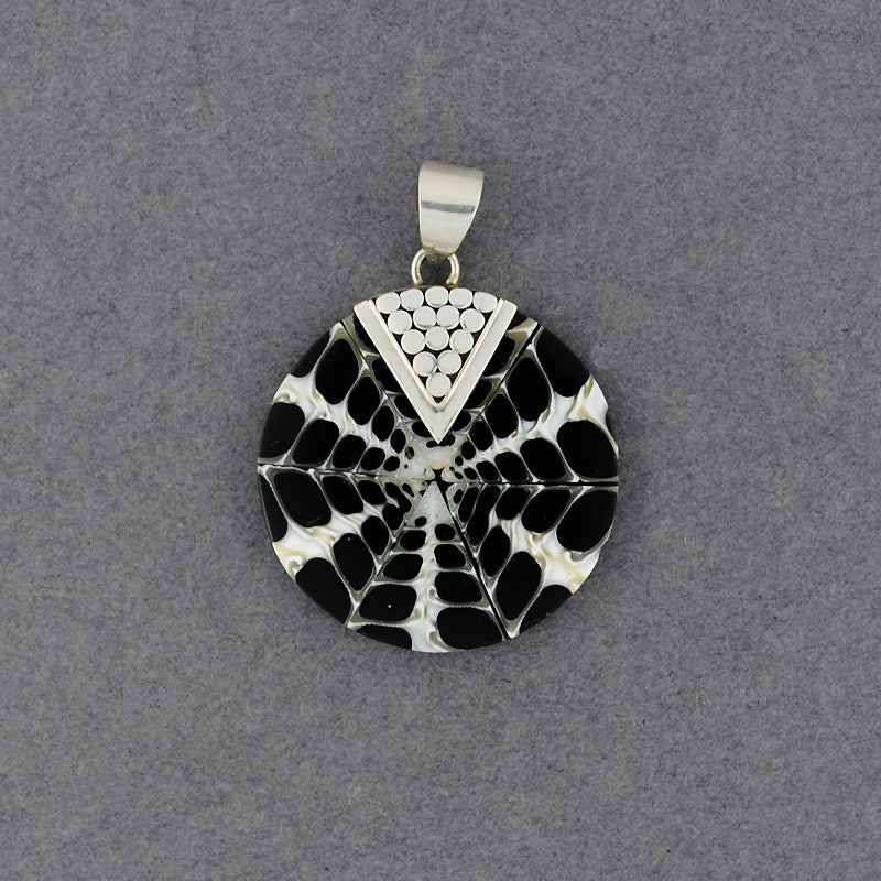 Black and White Mosiac Dotted Pendant