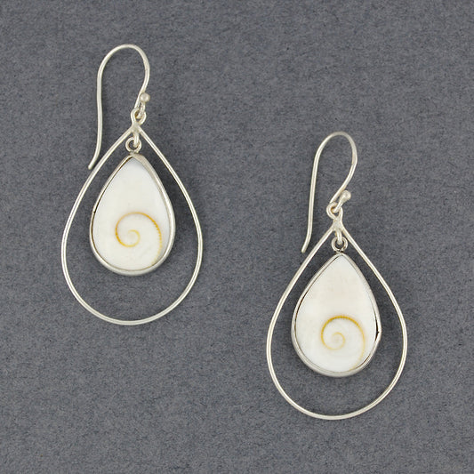 Shiva's Eye Teardrop Hoop Earring