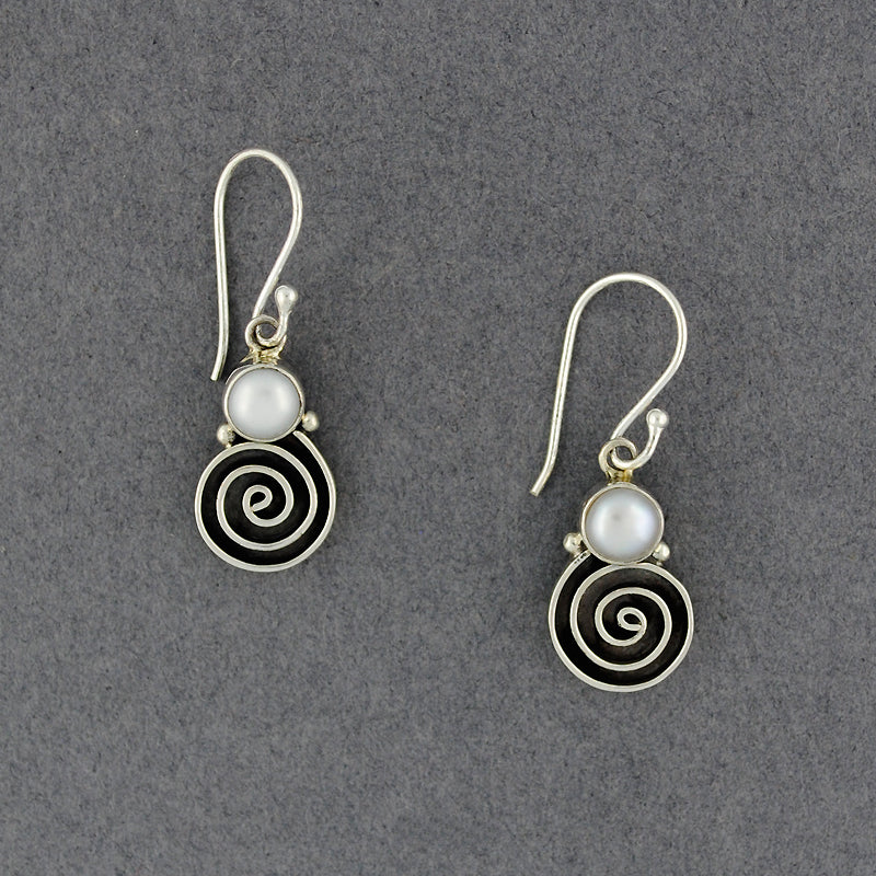 Pearl Spiral Earrings