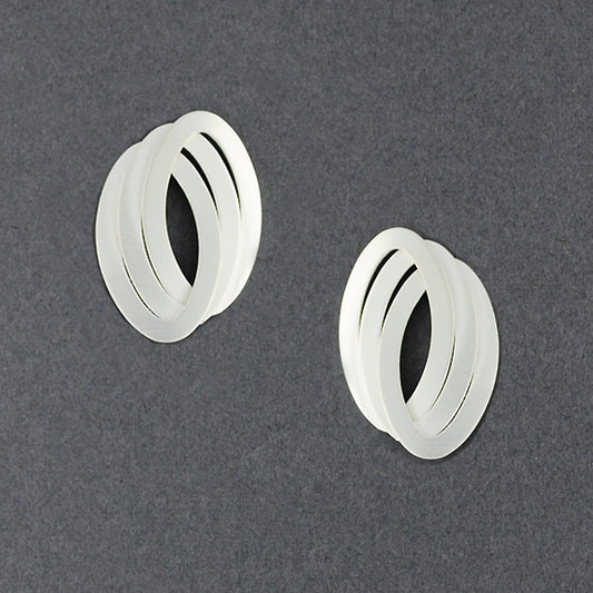 Triple Oval Post Earring