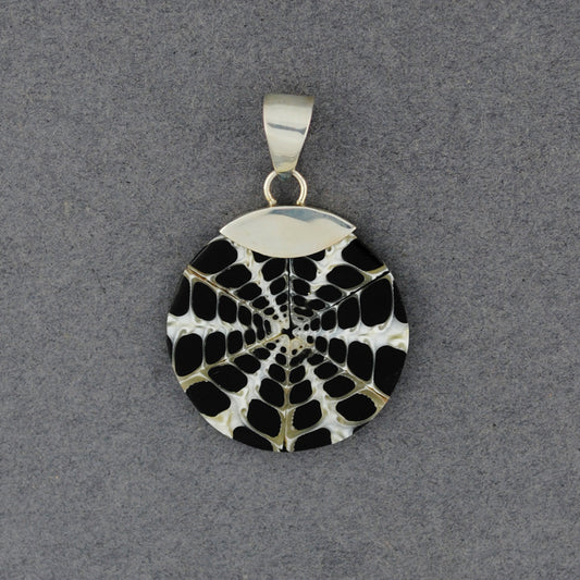 Black & White Mosaic Shell Pendant