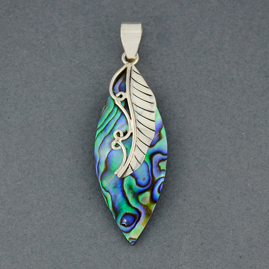 Abalone Point With Feather Pendant