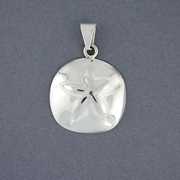 Sterling Silver Medium Sand Dollar Pendant