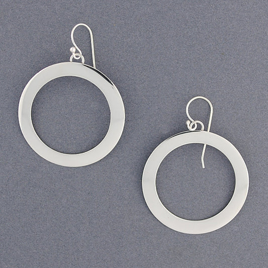 Sterling Silver Open Circle Earrings