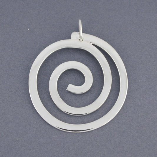 Sterling Silver Jumbo Spiral Pendant