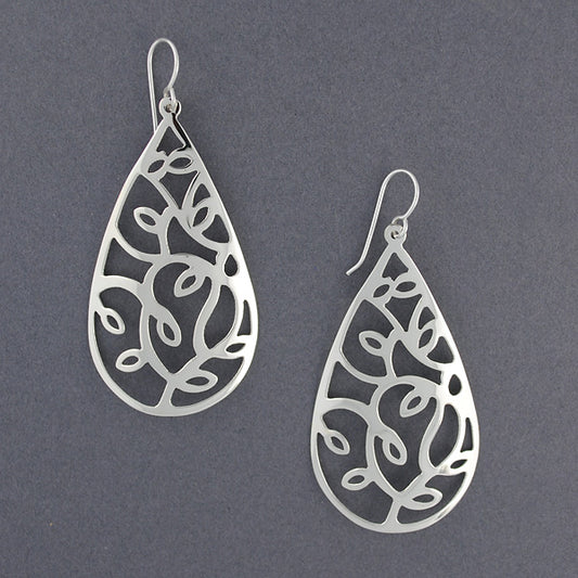 Sterling Silver Large Vine Dangles