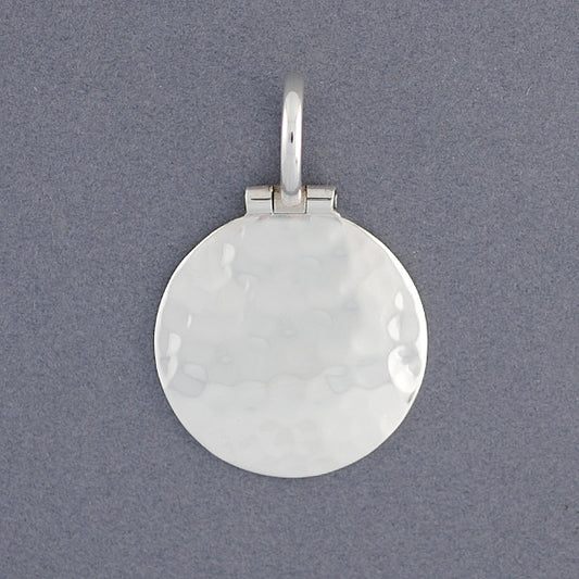 Sterling Silver Hammered Circle Pendant