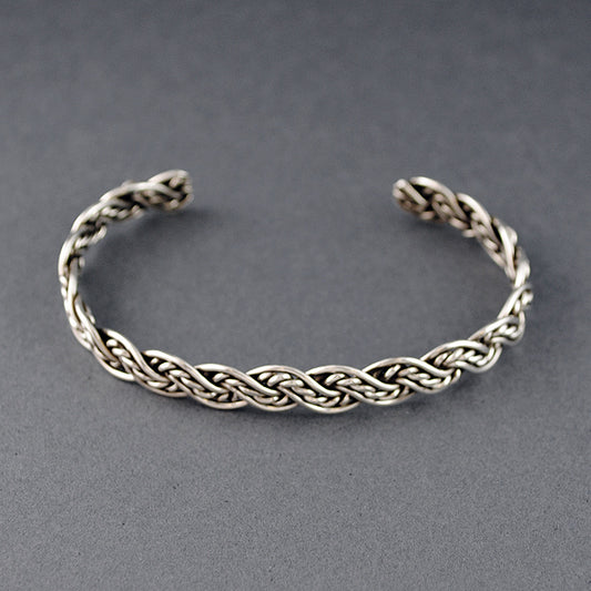 Sterling Silver Twisted Braid Cuff