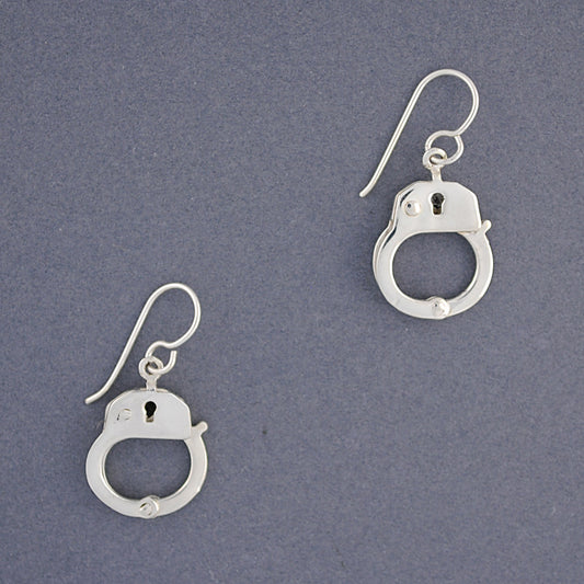 Sterling Silver Handcuff Earrings