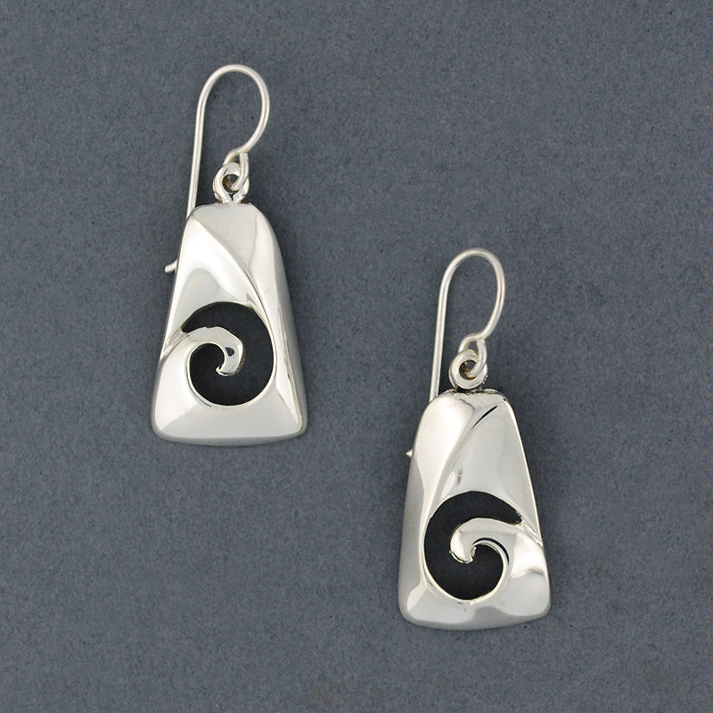 Sterling Silver Cutout Spiral Earring