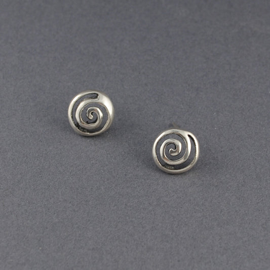 Sterling Silver Cutout Spiral Earrings