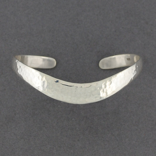 Sterling Silver Hammered Arc Cuff