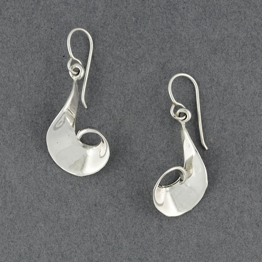 Sterling Silver Thick Spiral Drop Earrings