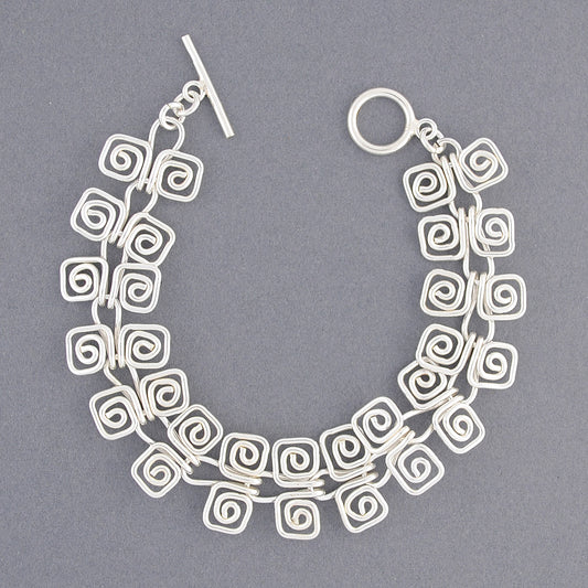 Sterling Silver Spiral Link Bracelet