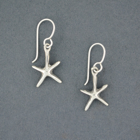 Sterling Silver Mini Starfish Earrings