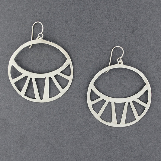 Sterling Silver Jumbo Cutout Circle Earrings