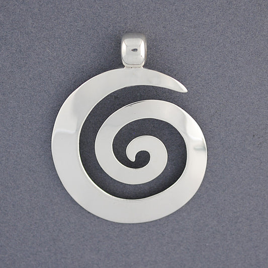 Sterling Silver Thick Spiral Pendant