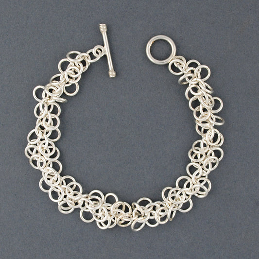 Sterling Silver Clustered Circles Link